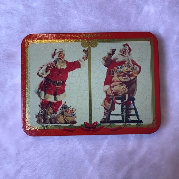 Coca-Cola Santa Claus Playing Cards in Tin - Picture 2 of 16